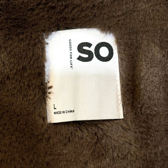 SO Faux Leather and Fur Moto Flight Aviator Bomber Jacket - Picture 10 of 14